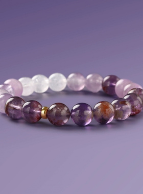 新款天然紫水晶手串高质量原創设