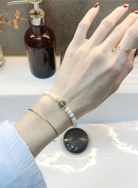 小众设计ins冷淡风自然淡水珍珠