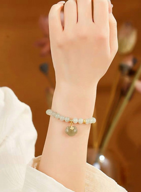 天然和田玉手链古风国风女生新中