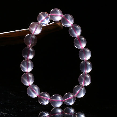 7a玻璃体天然莫桑比克粉晶手链女六芒星光粉晶招桃花水晶手串 - 图1
