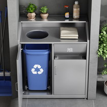Kenderki Multifunction Bins Cupboard Commercial Milk Tea Fast Food Restaurant Industrial Wind Concealed Large dustbin