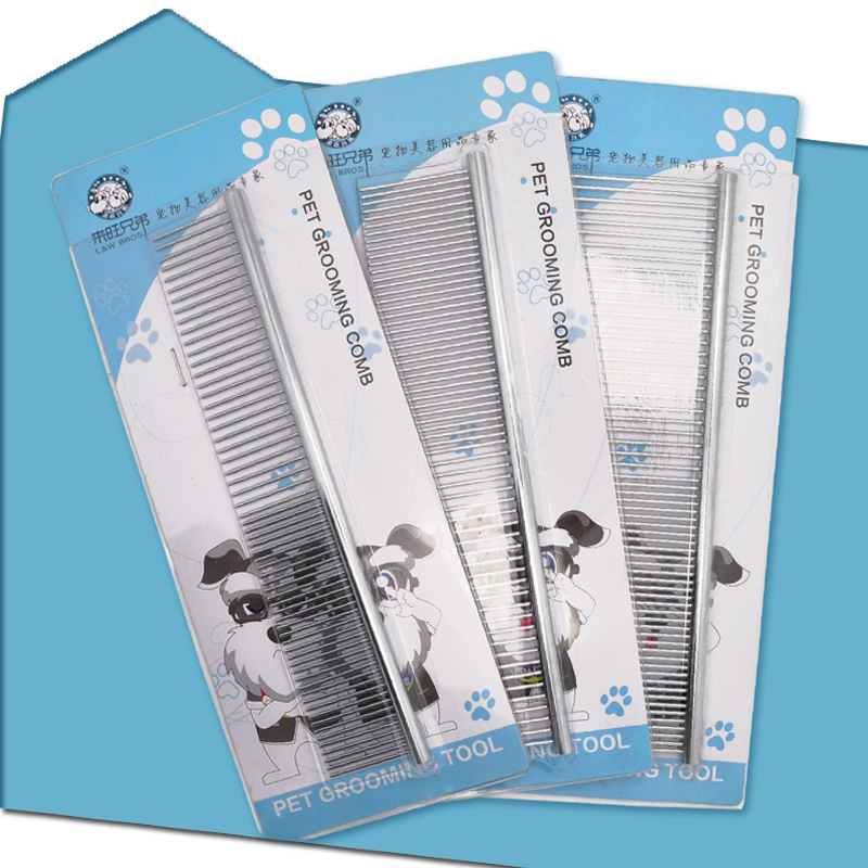 来旺兄弟狗梳子梳疏密双齿排梳 宠物排梳狗毛梳 泰迪金毛美容用品 - 图3