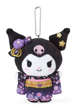 日本正版HelloKitty花火祭和服公仔kt猫毛绒玩偶钥匙扣礼物包挂件