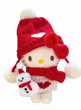 日本正版HelloKitty新年醒狮福袋公仔包挂件kt猫毛绒玩偶春节摆件