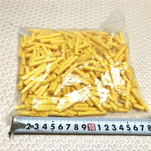 国标小黄鱼尼龙塑料膨胀管 6 8 10mm涨塞胶粒螺栓 镀锌不锈钢螺丝 - 图1