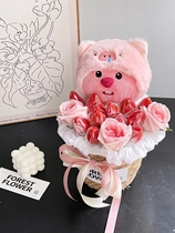 Huixin Cute Beaver Loopy Dew Ratio Plush Paparazzi Doll Gift Handmade Floral Arts Diy Net Red Flower Pot Flower Basket