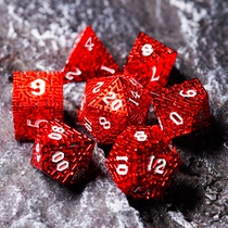 Red Labyrinth Hollowed-out Pure Copper Metal COC Dice Running Group Dice Ksuru DND Running Group Suit