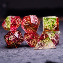 Seven color glazed COC dice dice dice DND dice dice game 20 noodles 6 pasta elf