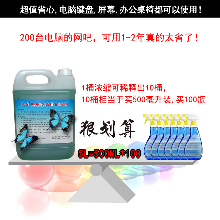 电脑液晶屏幕显示器机械键盘清理去油污浓缩清洁剂消毒清洗液网吧-图2