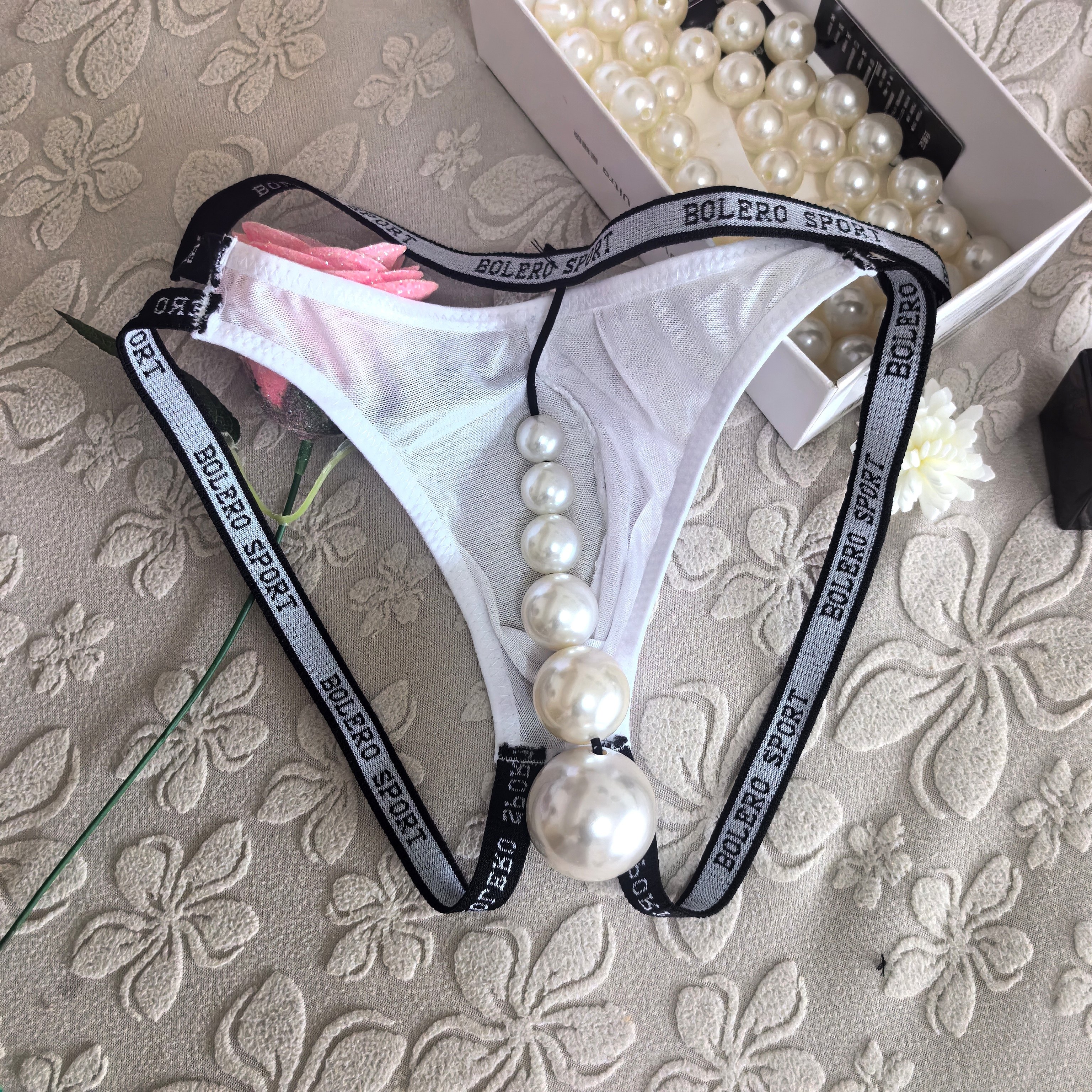 男士性感丁字裤双丁透明纱网露臀串珠子4厘米大珠另类内衣T裤,淘宝优惠券,粉丝福利购,淘宝优惠卷