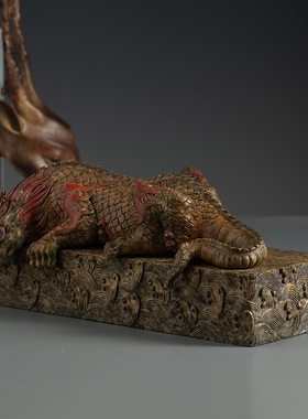 黄铜吸水兽镇水兽龙王蚣蝮水麒麟