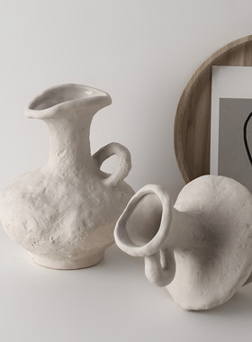 贝汉美侘寂素胚艺术花瓶家居摆件民宿装饰品陶瓷花器跨境热采