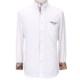 Stretch cotton gold button store men's long sleeve shirt