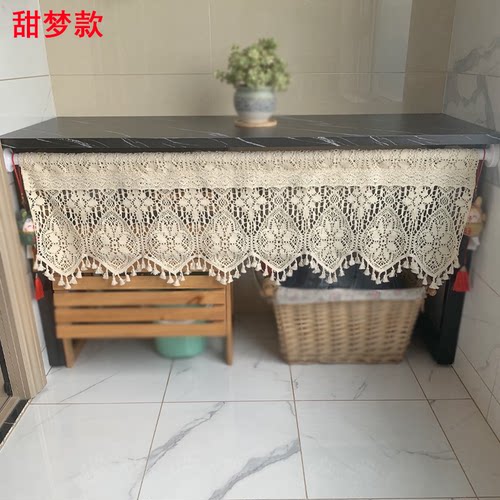 波斯菊甜梦复古钩针帘头半帘短帘美式小窗户短款半截窗帘门帘新款 - 图2
