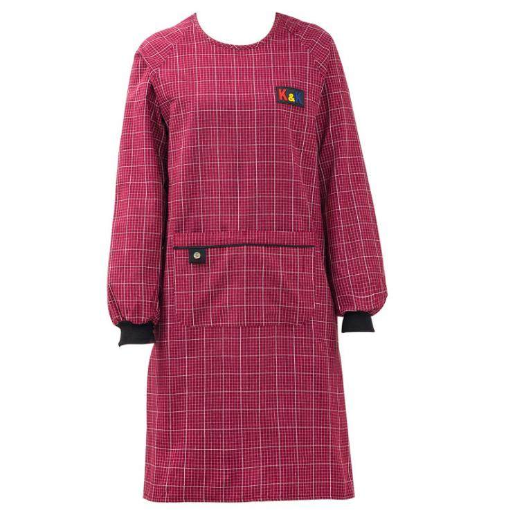 高档纯棉长袖罩衣围裙家用厨房做饭女时尚上班透气带袖防污工作服,淘宝优惠券,粉丝福利购,淘宝优惠卷