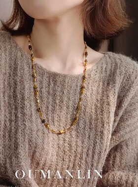 秋冬长款项链轻奢高级感