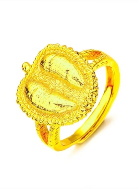 铜合金榴你一生莲你一世戒指女