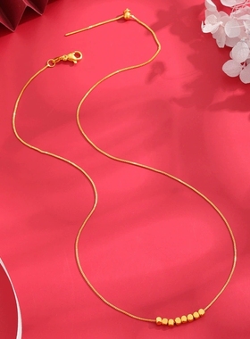 越南沙金锁骨链八方来财女饰品