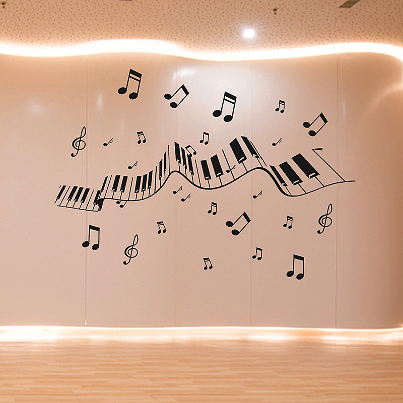 黑白键音符墙贴音乐钢琴教室装饰培训班琴行幼儿园房间布置壁贴纸