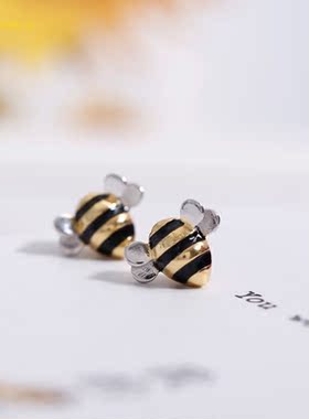 韩版纯银昆虫耳饰锁骨链