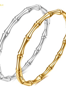 新款钛钢扣创意女性竹节水滴圆珠手链手镯waterdrop bracelet