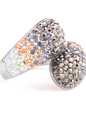 欧美风不规则镶钻女士首饰戒指