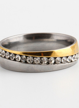 古典流金岁月水钻情侣戒指