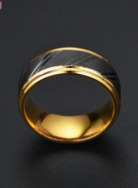 欧美风高档黑色男士戒指