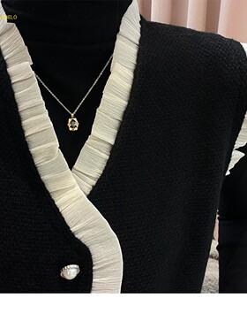 瑞铂朗 新款轻奢钛钢加厚镀真金毛衣链设计高级感ins风酷飒项链