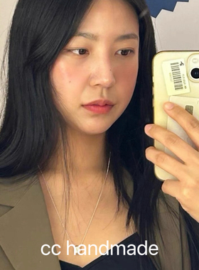 cc手作 s925纯银锁骨链女长款毛衣链 全秀林同款水滴百搭项链