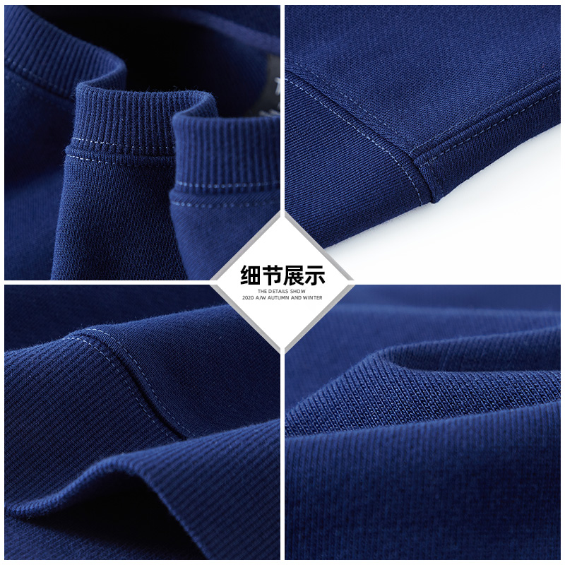 TEEK2025秋装卫衣男装纯棉 秋季藏青色学生潮流长袖t恤春秋款衣服 - 图2