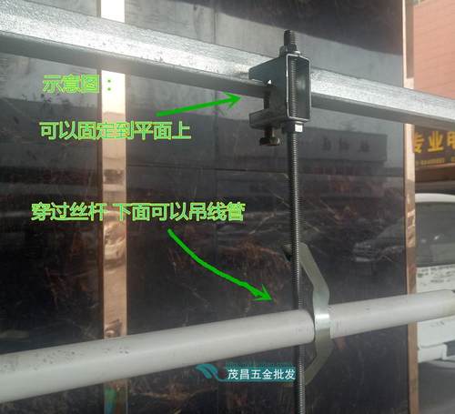 钢结构挂件卡扣方形卡 C型钢通丝杆吊桥架水管线管连接固定吊筋 - 图0