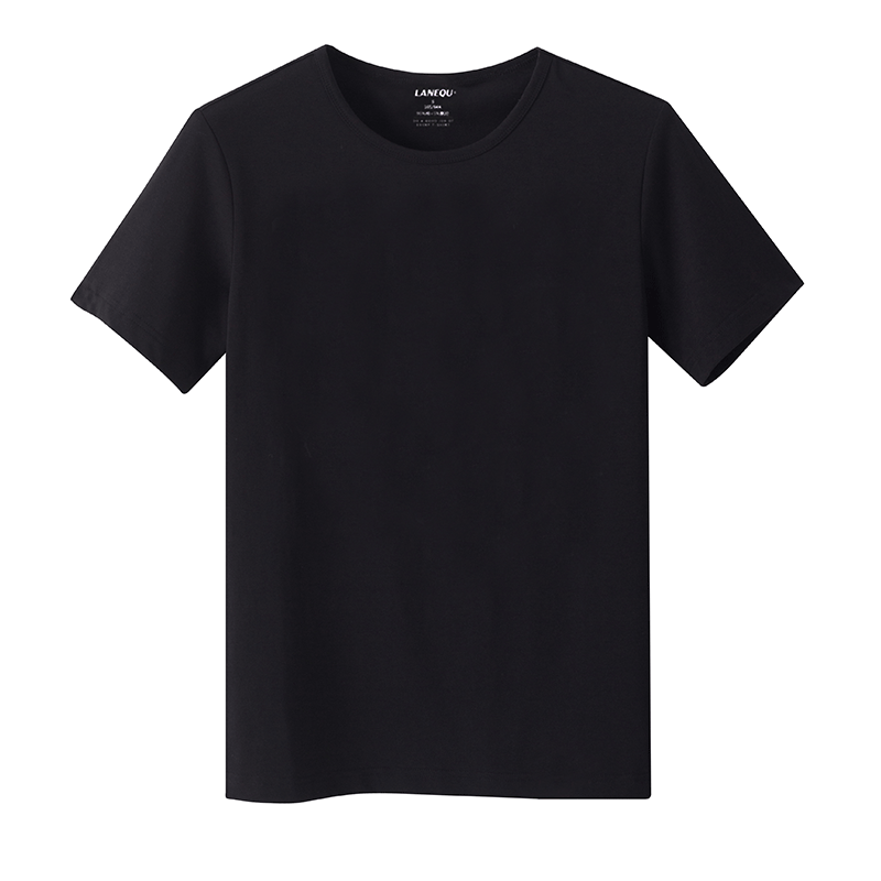 (买一送一)短袖t恤男士修身打底衫 蓝宁曲T恤