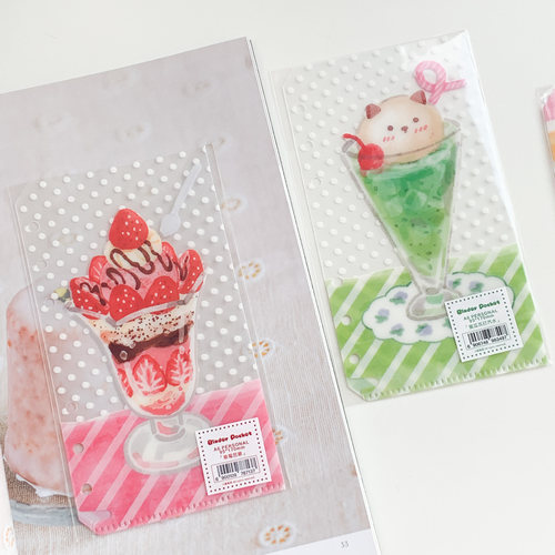 （4件包邮）栗栗斯 原创A6p手帐甜品活页收纳夹分隔页 配件 - 图1