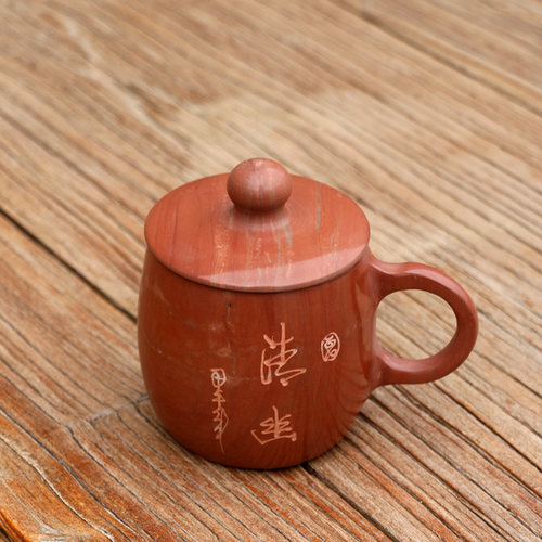 侘寂天然木鱼石茶杯玲珑泡杯原石中式复古5分钟纯净水变弱碱性水 - 图0