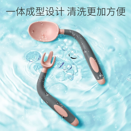 Детская ложка для еды для тренировок, посуда для кормления, детский комплект для прикорма