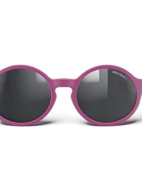 代购JULBO男女太阳镜防紫外线抗冲击轻便防过敏圆形紫色塑料材质