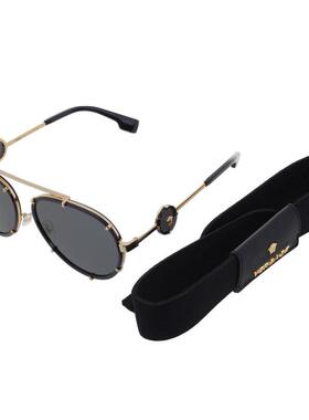 代购Versace范思哲女士太阳镜防紫外线灰色镜片非偏光高清视野