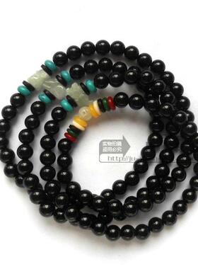 手链水晶手串黑曜石男女款玉生肖猴鼠龙三合水局补五行申子辰三奇