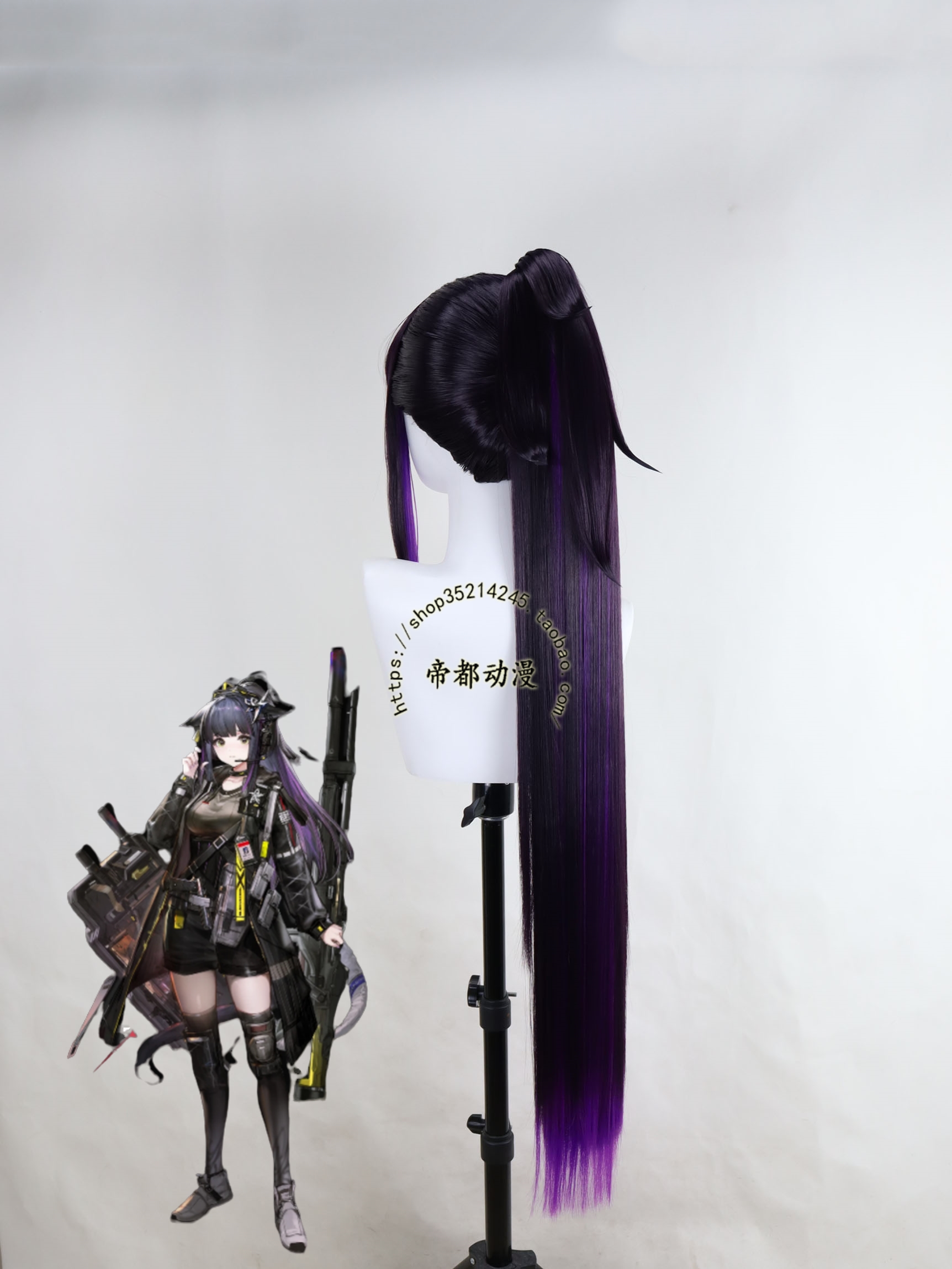 帝都动漫 cosplay 明日方舟 涤火杰西卡COS 定制假发 动漫 造型 - 图0