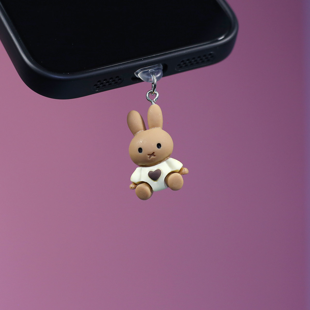 可爱的小兔子手机防尘塞挂饰挂件吊坠手机配件装饰品情人节礼物