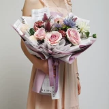 Двухцветная двусторонная водонепроницаемая сумка, упаковка, цветочный магазин, английский