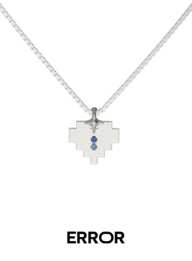 误差朴宰灿同款像素之心情侣项链