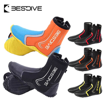 BESTDIVE diving shoes 3mm 5mm DIVING BOOTS THICKENED SNORKELING SHOES FISHING SURFING NON-SLIP BOOTS FREE DIVING