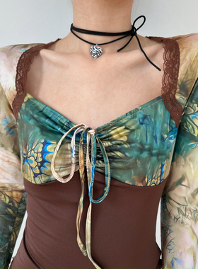 玻璃琉璃爱心吊坠长绳项链