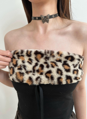 pu项圈复古蝴蝶项圈choker