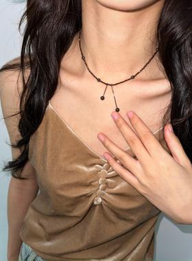 珠串拼接吊坠项链锁骨链