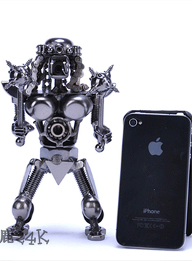 金属铁血战士机器人手工艺品摆件