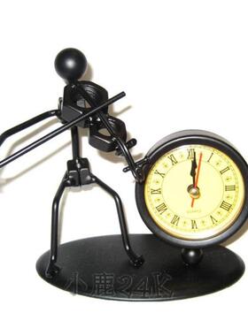 铁质桌面音乐风座钟表包邮装饰品