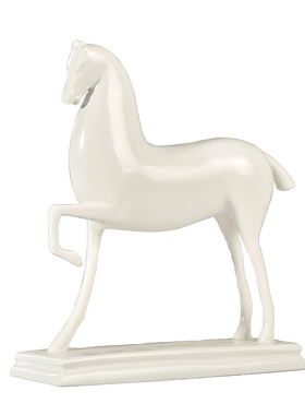 新中式抽象树脂白色雕塑摆件